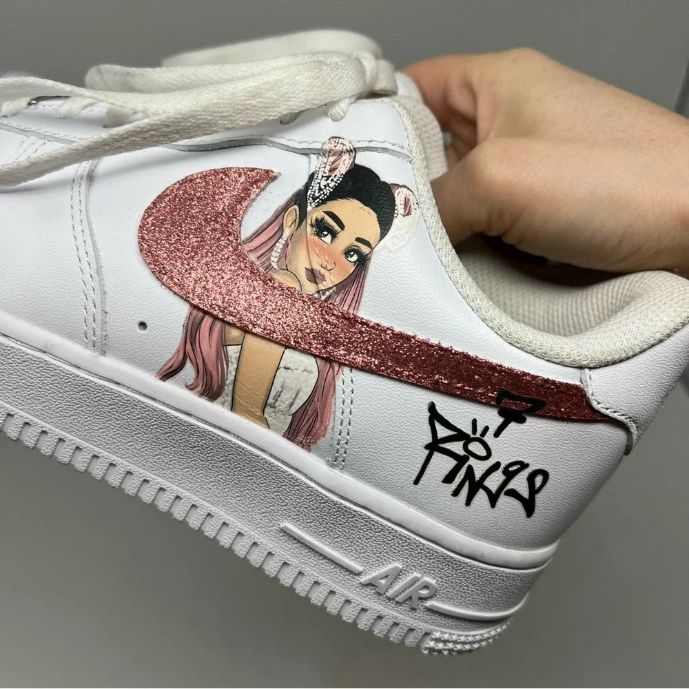 Nike force 1 custom Ariana grande sneakers 7 - Picture 5 of 11